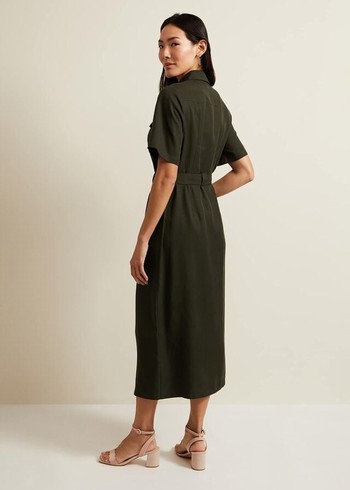 Phase Eight Willow Utility Dress Green USA | 2731964-ZE